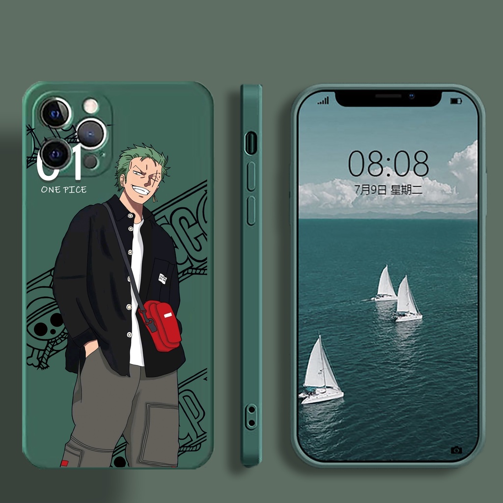 Ốp Điện Thoại Silicone Chống Sốc In Hình One Piece Zoro Cho iPhone 13 / 12 / 11