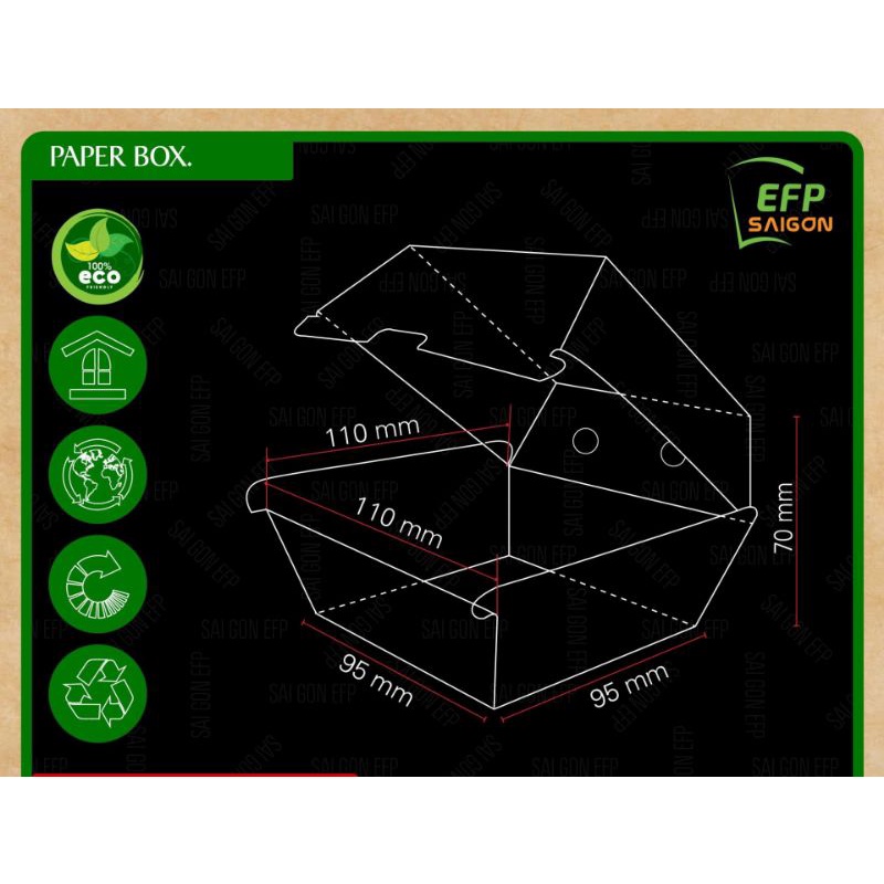 Set 110 hộp burger