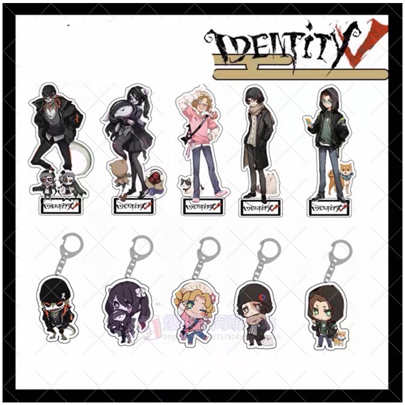 Mô hình standee Identity V móc khoá Nhân Cách Thứ Năm mica in hình anime chibi