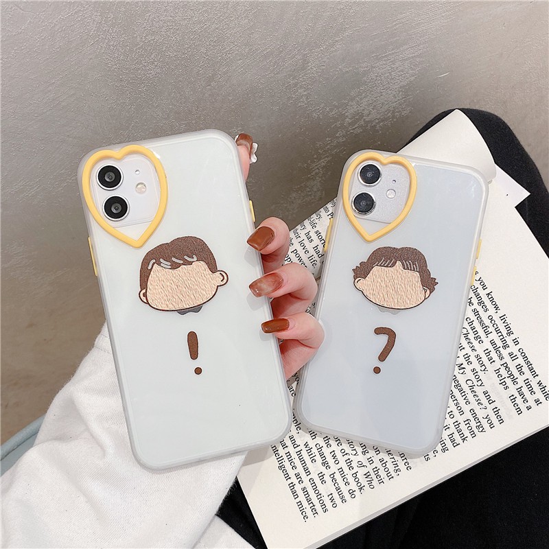 Ốp lưng iPhone iPhone 11 Pro Max / iPhone12 / iPhone X / iPhone 7 Plus / iPhone 8 / iPhone 6 / iPhone 11 khung ảnh tình yêu TPU nam nữ ốp lưng chống rơi hình dấu hỏi