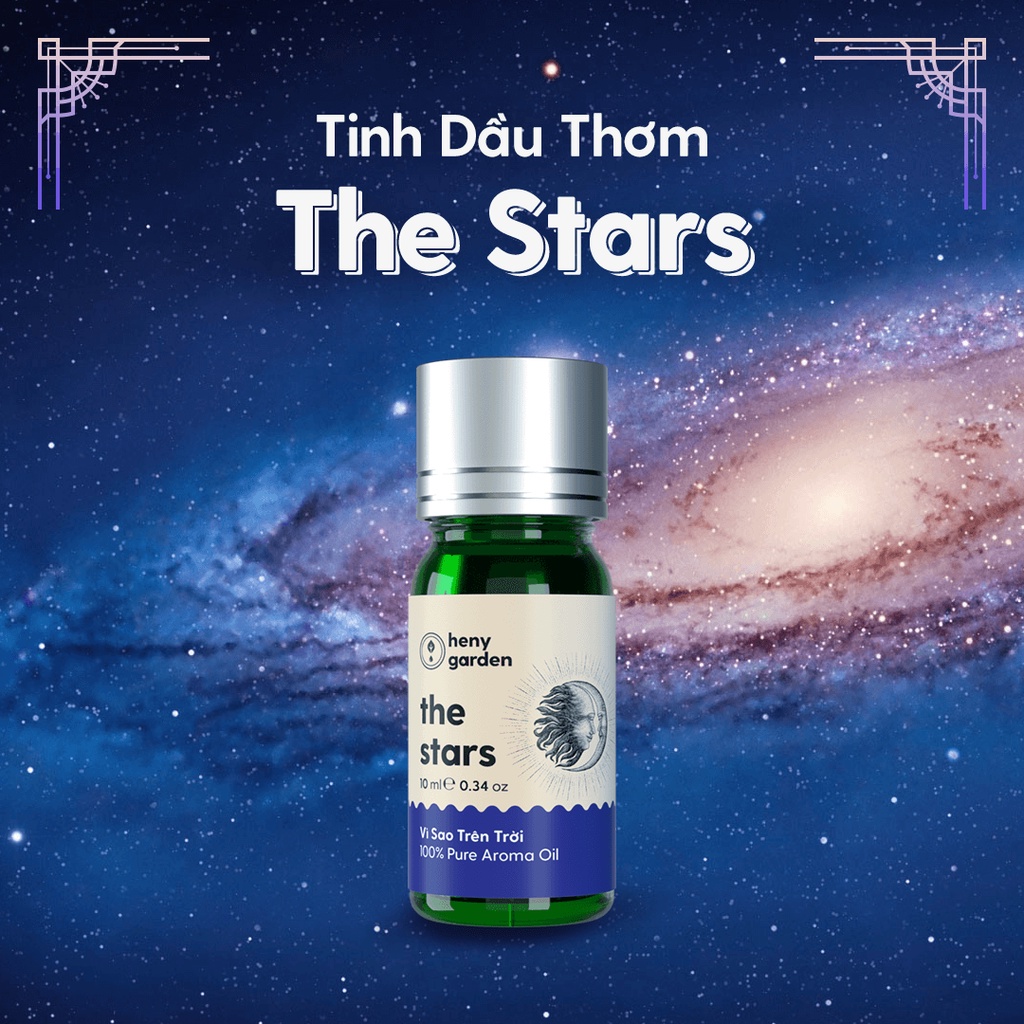 Tinh Dầu Phối Hương The Stars (Gỗ Trầm) Xông Thơm Phòng, Làm Nến Thơm Thiên Nhiên Heny Garden 10mL