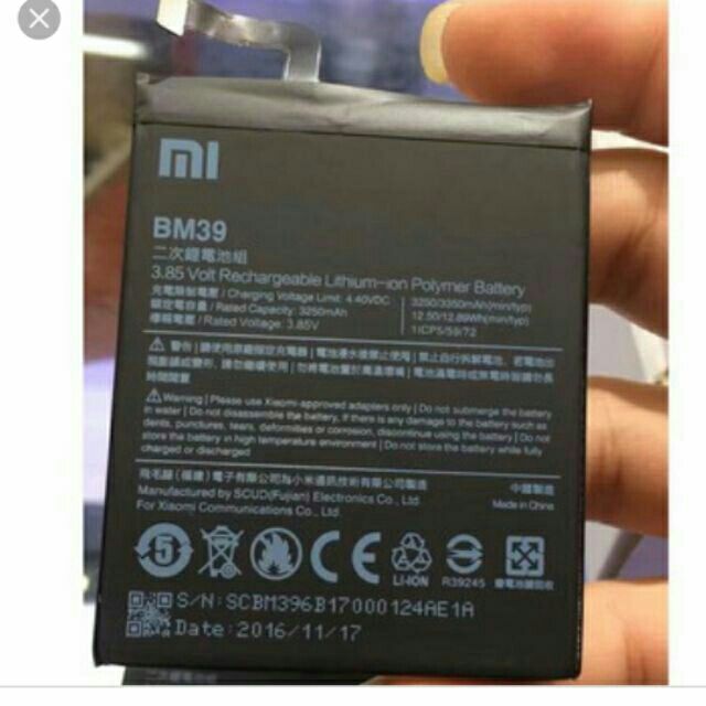 Pin điện thoại Xiaomi Mi 6 (BM 39) xịn có bảo hành