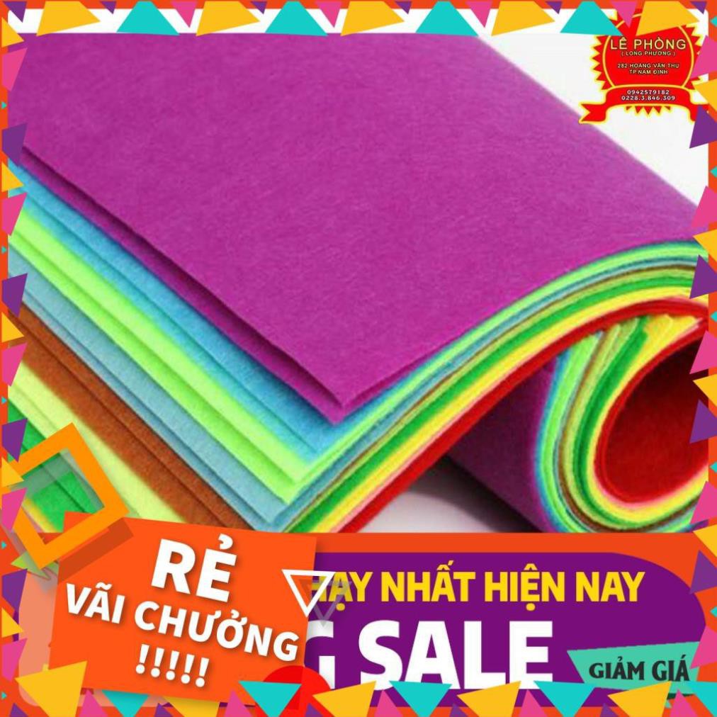 [ BÁN CHẠY ]  [ Mầm Non ] VẢI DẠ NỈ khổ 90*90 cm ( Inb shop để chọn màu )