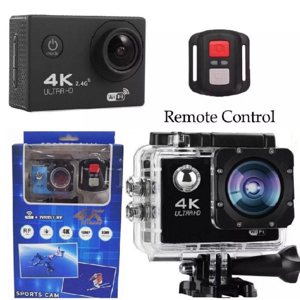 [XÃ KHO] CAMERA HÀNH TRÌNH CHỐNG NƯỚC, CHỐNG RUNG WIFI 4K ULTRA HD CÓ REMOTE [HCM]