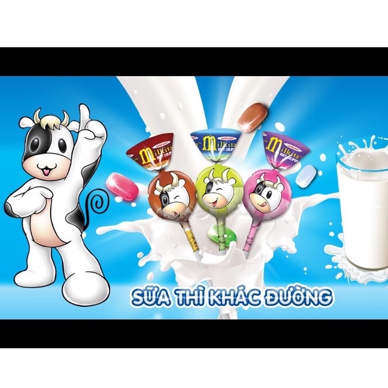 Lọ 50 chiếc kẹo mút milkita