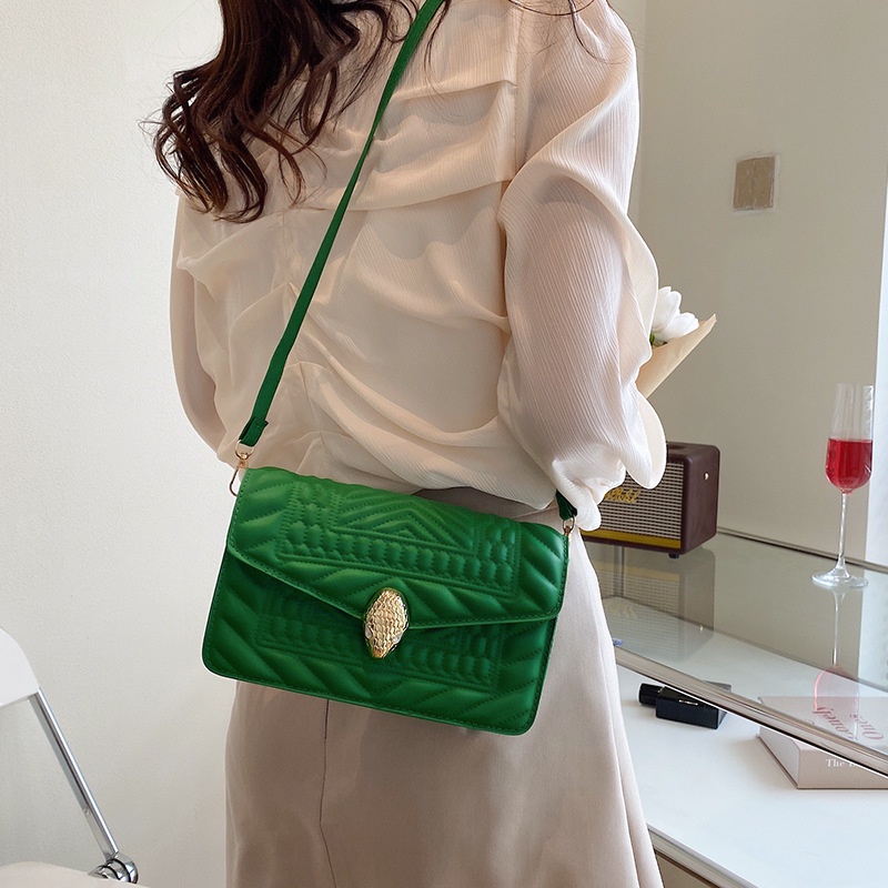 IELGY Túi Đeo Chéo Hình Vuông Màu Trơn Khóa Nam Châm Thời Trang Cho Nữ