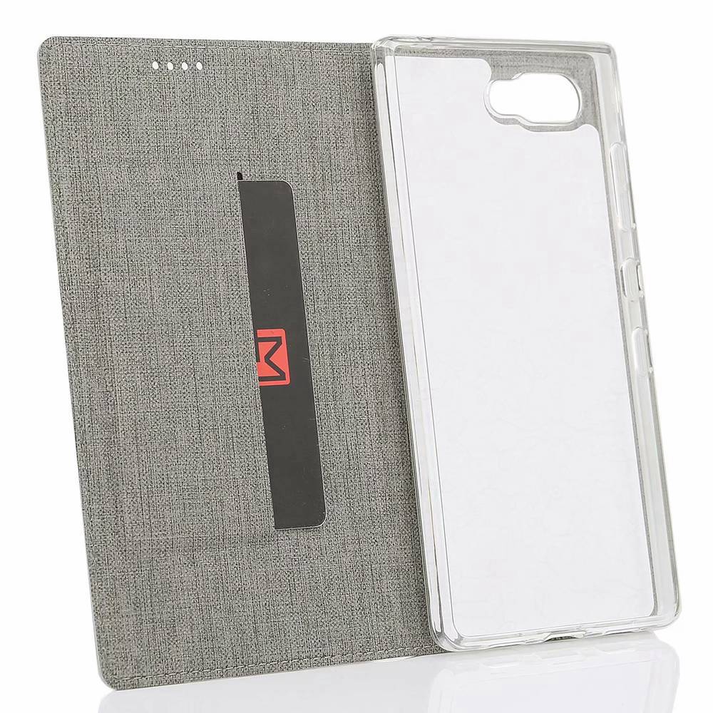 Vili Luxury PU Leather Casing BlackBerry Key 2 LE Magnetic Flip Cover BlackBerry Key2 Fashion Simple Case Card Holder