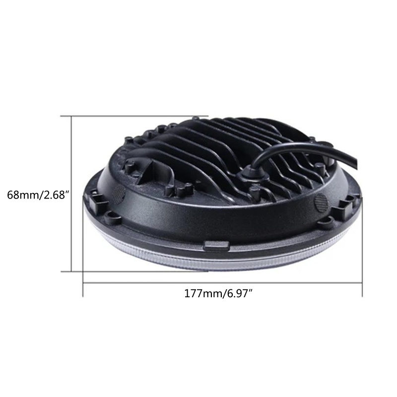 Đèn Pha LED 60W 7inch Hình Đầu Lâu Cho Wrangler