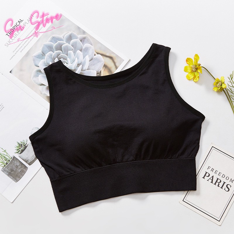 Áo Bra Thể Thao Cotton có Mút Nâng Ngực, Áo Thun 3 Lỗ Co Giãn Tốt - 855 | BigBuy360 - bigbuy360.vn