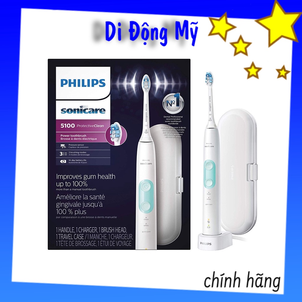 Philips 5100 / 5000 - Bàn chải điện Philip ProtectiveClean Sonicare 5100 hoặc 5000, chính hãng