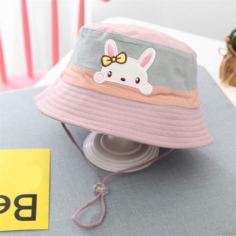 Nón bucket hoạ tiết thêu phong cách Hàn Quốc cho bé
