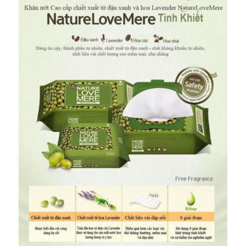 Khăn giấy ướt Nature Love Mere Primy (Gói 20 tờ/Gói 70 tờ)