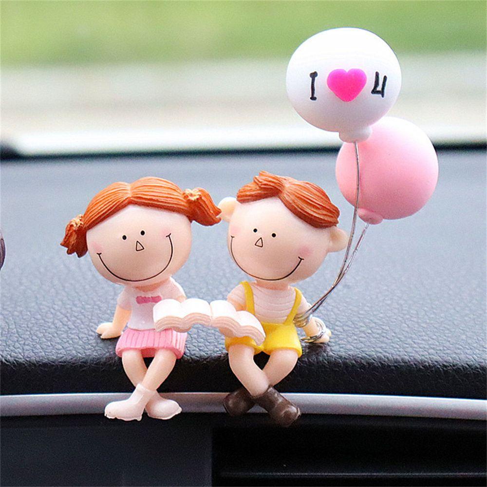 Đồ trang trí Cặp Đôi Hoạt Hình Và Bong Bóng Trang Trí Nội Thất Xe Hơi