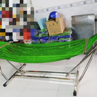 Võng xếp bộ khung vuông inox cao cấp lưới võng đại