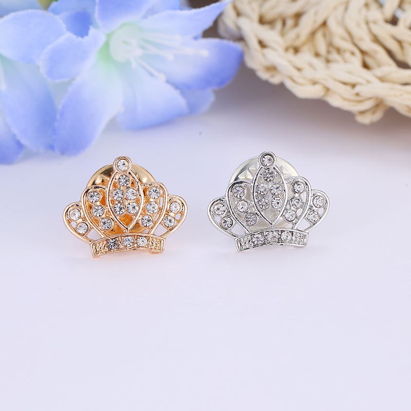 Trâm cài áo thiết kế hình vương miện đính đá thời trang sang trọng