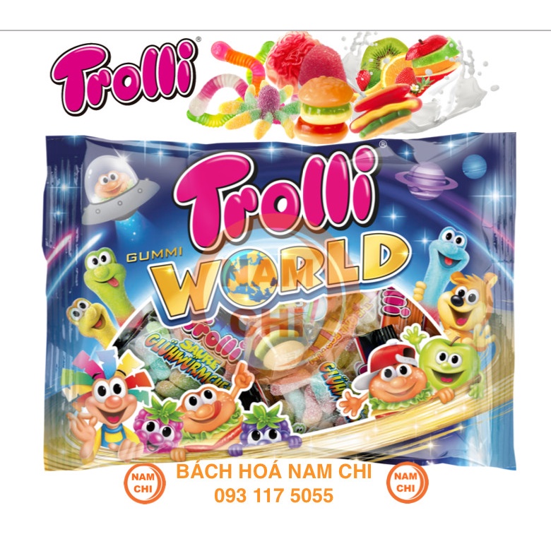 [TROLLI WORLD] Kẹo Dẻo Trolli WORLD Mix Nhiều Mùi Vị Gói 230gr