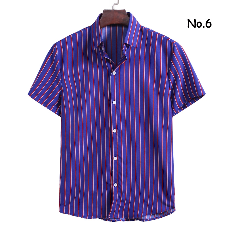 Áo Sơ Mi Tay Ngắn Kẻ Sọc Thời Trang Cho Nam | BigBuy360 - bigbuy360.vn