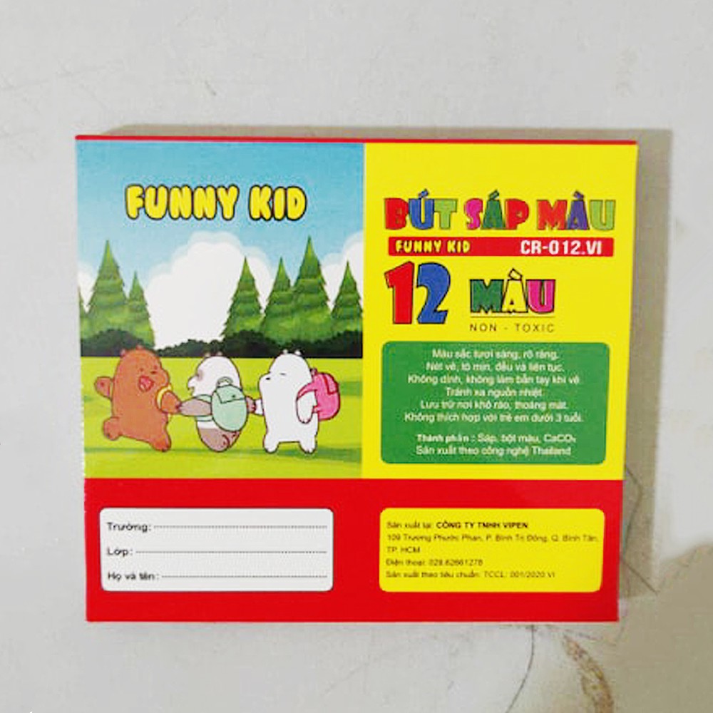 Bộ 12 Bút sáp màu Crayons cho bé tô màu sáng tạo-QATE0143