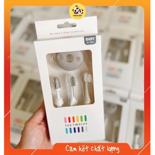 Set bàn chải đánh răng 3 giai đoạn the twelve cho bé từ 6m