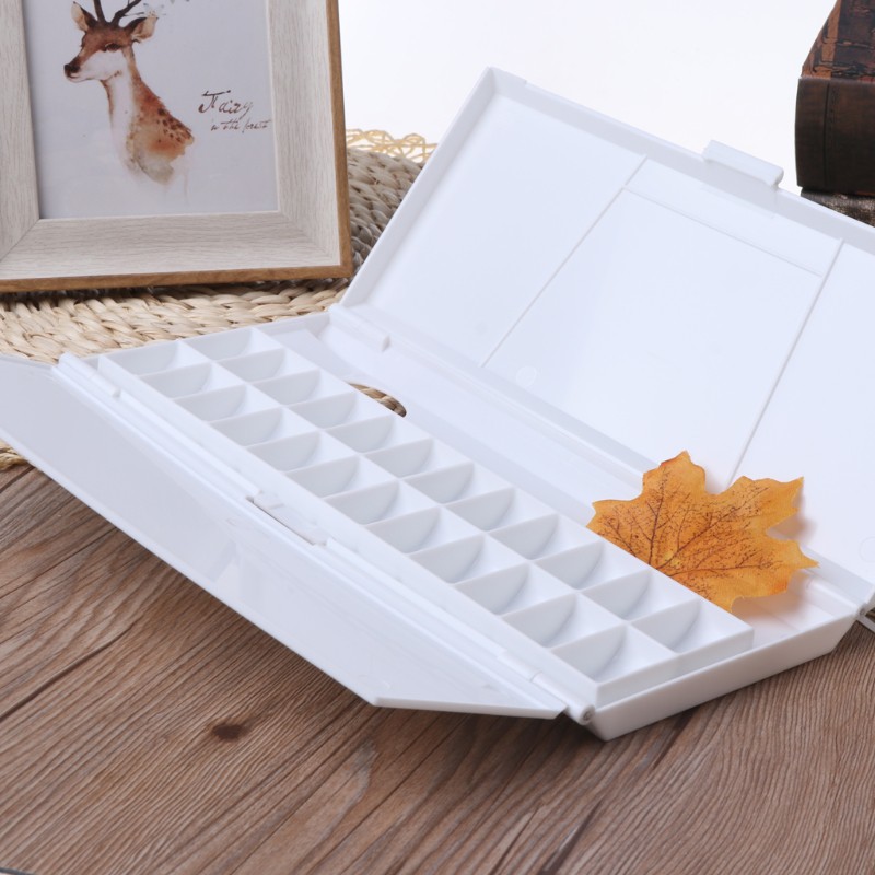 Khay màu nước 24 ô bằng nhựa kích thước 26.3*12*2.4cm chuyên dụng