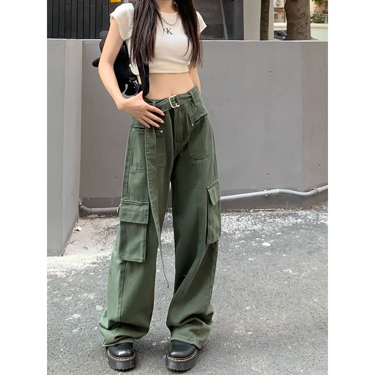 Quần Yếm Jean Lưng Cao Dáng Ôm Phong Cách Mới Dành Cho Nữ