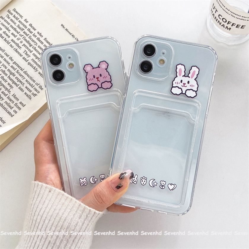 Ốp Điện Thoại Trong Suốt Họa Tiết Hoạt Hình Cặp Đôi Cho IPhone 13 12 11 Pro Max SE2020 X XR Xs Max 7 8 6 6s Plus