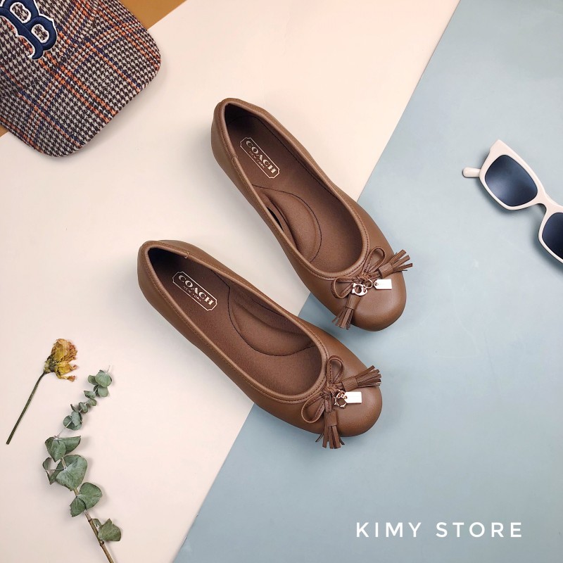 Giày bệt nữ VNXK da mềm, giày búp bê nữ đế bệt da mềm - Kimy Store