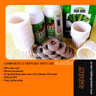 COMBO DỤNG CỤ TRỒNG RAU THỦY CANH 5 MÓN