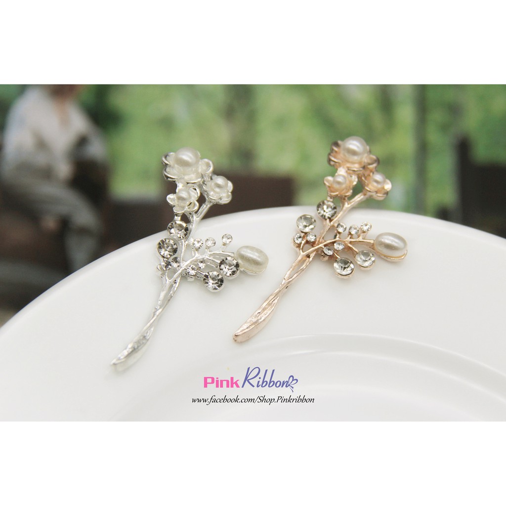 Cành lá mạ kim link 6/18 làm phụ liệu may mặc, thời trang