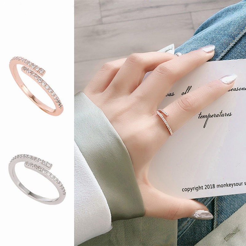 Nhẫn Thời Trang B857 Đính Đá Lung Linh Theo Phong Cách Hàn Quốc