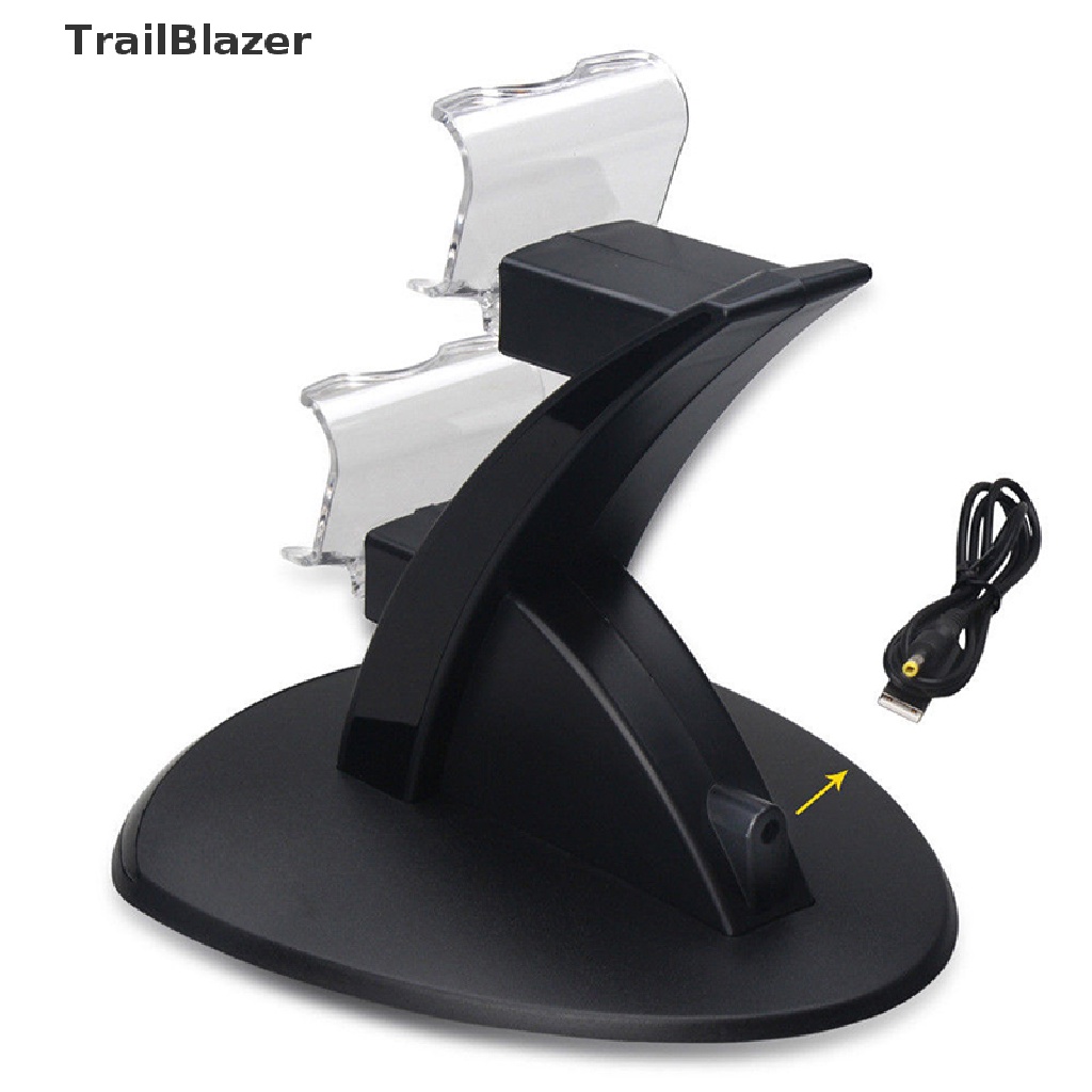 Tbvn Dual USB Controller Charger Charging Stand Station Dock for PS4 Dualshock LED
 Jelly