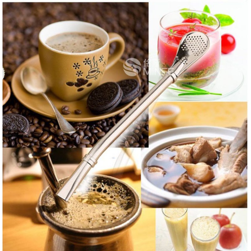 Ống hút kiêm muỗng inox,,,