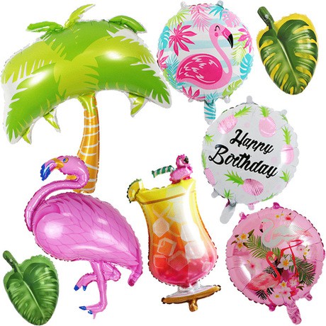 Bong bóng kiếng mặt trời cười cầu vồng, cây dừa đám mây, mặt trăng 40cm - sun foil balloon