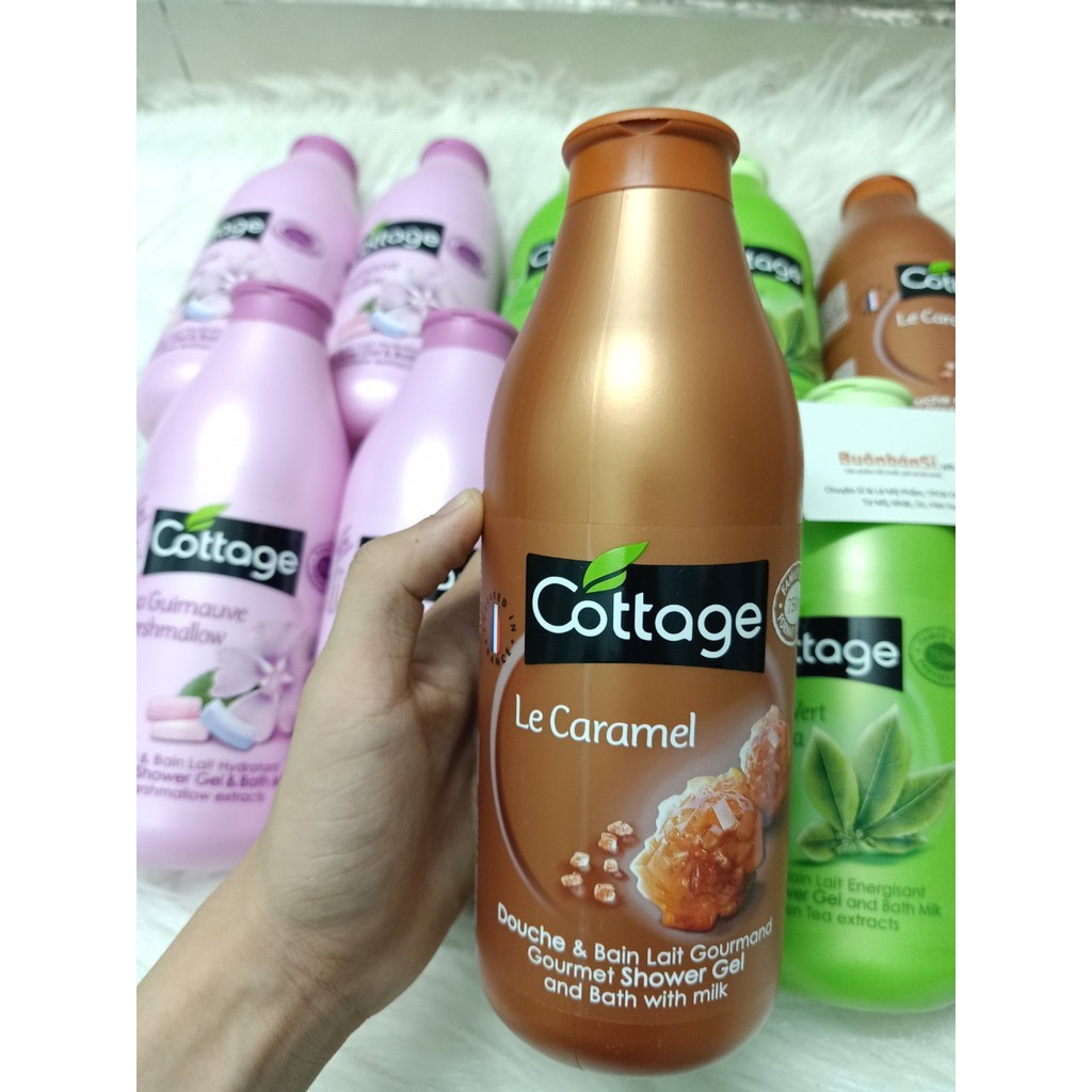 [Mua 2 Hỗ TRợ Vận Chuyên]Sữa Tắm Dưỡng Trắng Da Cottage Ngát Mùi Nước Hoa 750ml - Pháp