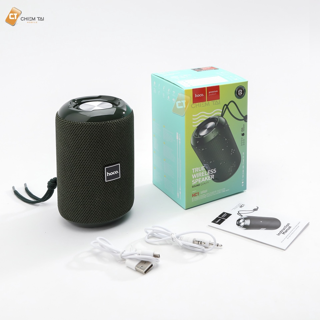 [Chính hãng] Loa Bluetooth Premium HC1, TWS 5.0, âm bass cực chất, âm thanh sống động, hỗ trợ cắm thẻ nhớ