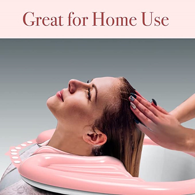 Chậu gội đầu bơm hơi tại giường. Chậu gội đầu cho bà bầu, người già. Máng gội đầu tại nhà bơm hơi siêu nhẹ tiện lợi