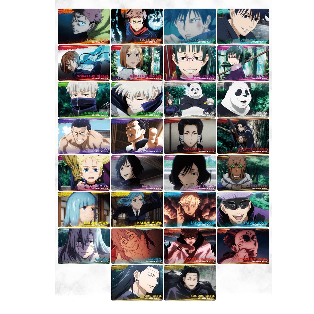 Card Metal Jujutsu Kaisen Chính Hãng BANDAI