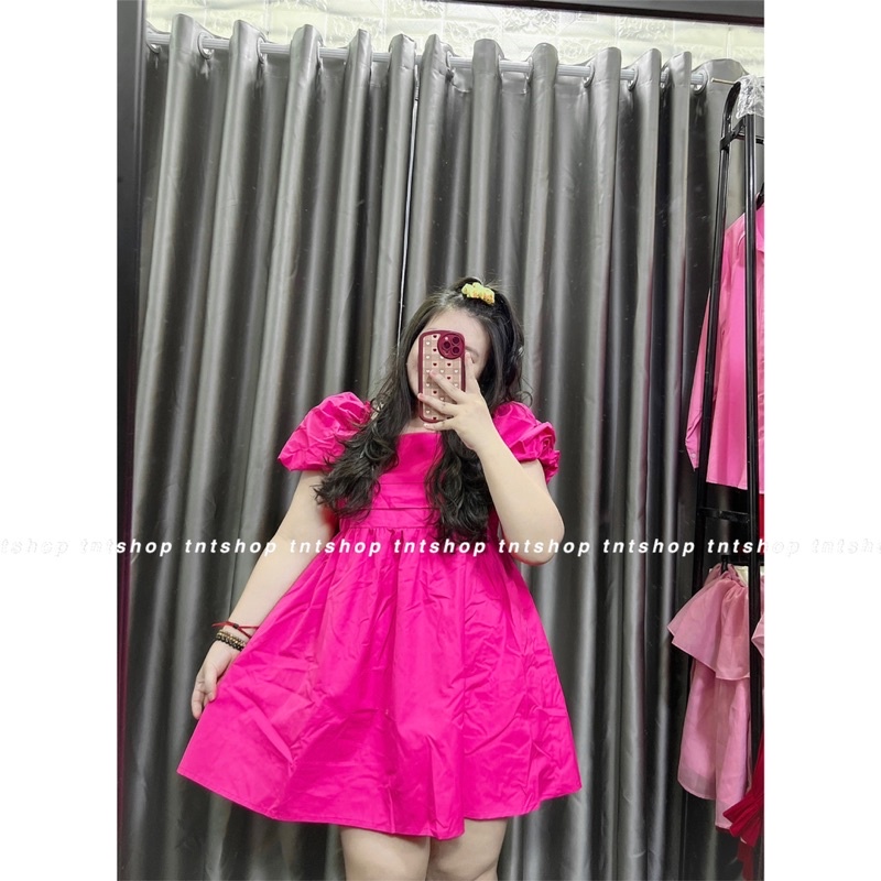 ĐẦM BABYDOLL NƠ XẾP NGỰC [ TNT SHOP BIGSIZE 60kg 90kg ] | BigBuy360 - bigbuy360.vn