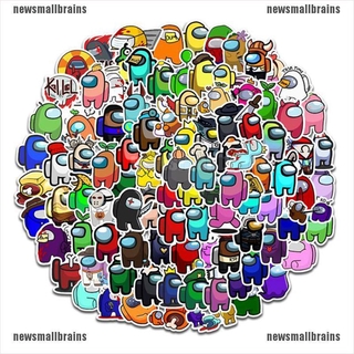 Set 100 Miếng Dán Hình Among Us Trang Trí Ván Trượt, Guitar, Laptop Hay Va Li