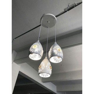 Đèn thả bàn ăn nhà bếp màu trắng