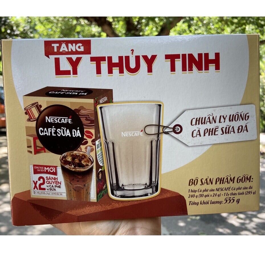 Cafe sữa đá Nescafe hộp 10 gói 200g