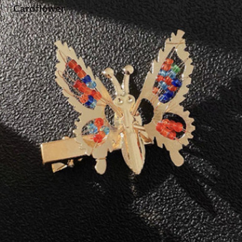 &lt; Cardflower &gt; Kẹp Tóc Hình Chuồn Chuồn Tua Rua Cánh Bướm Bước Lắc Chân Phong Cách Cổ Điển Trang Sức Cho Nữ Đang Giảm Giá