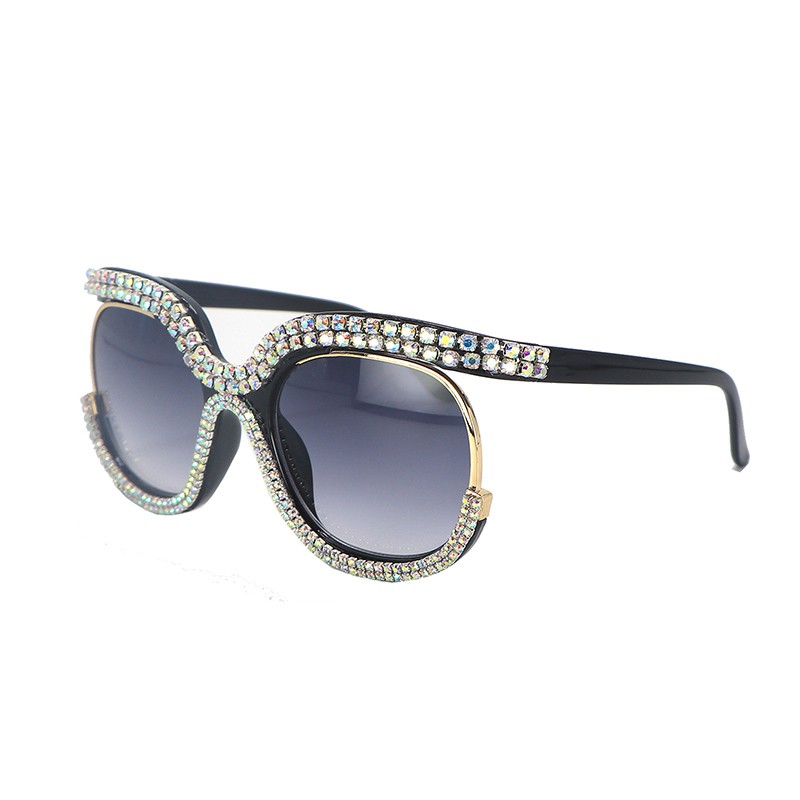 Kính mát chống tia uv400 đính đá thời trang cho nữ