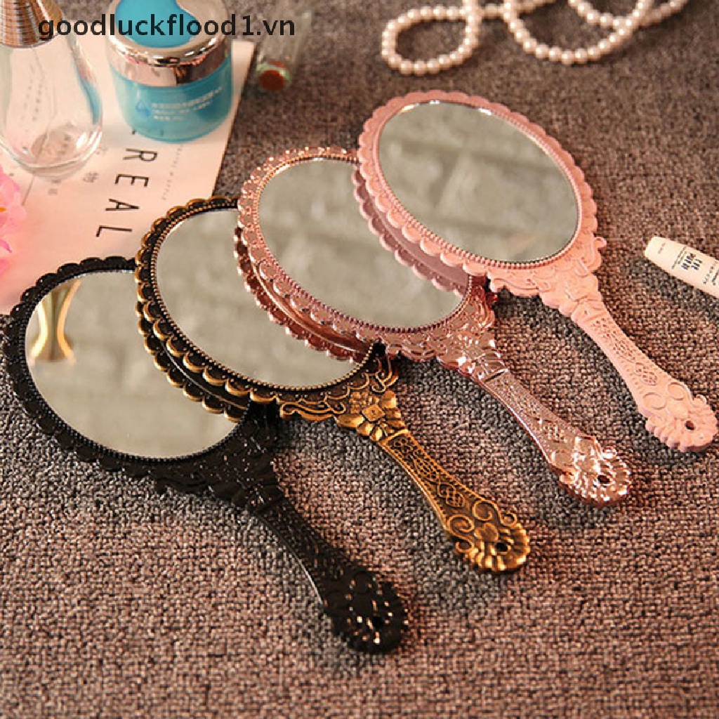 Gương Trang Điểm Cầm Tay Kiểu Cổ Điển
