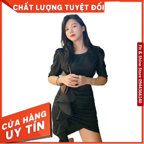 Váy Lụa Nhún Bèo Tay Lỡ Thời Trang + Kèm Ảnh Thật