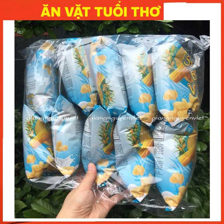 Bịch 10 gói Bim Bim Snack Bắp Vị Sữa thơm ngon 15g/gói