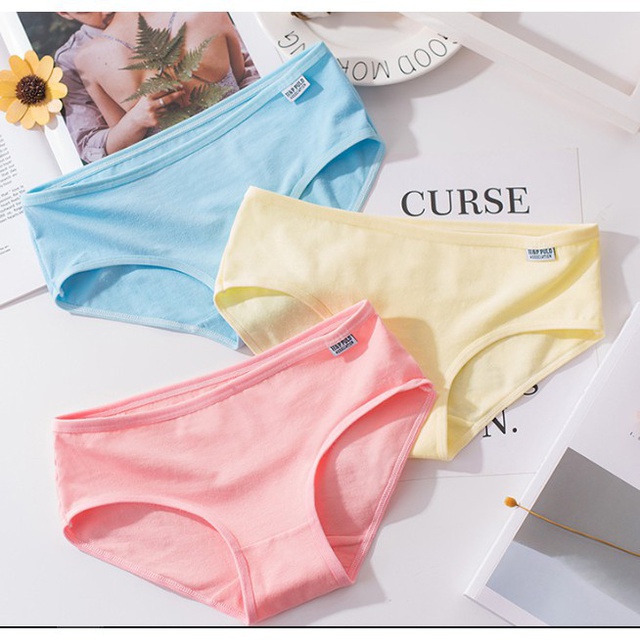  Quần Lót Cotton Màu Trơn Nữ_Quần Lót Cotton Pulo Xuất Mỹ ( 38-68kg )