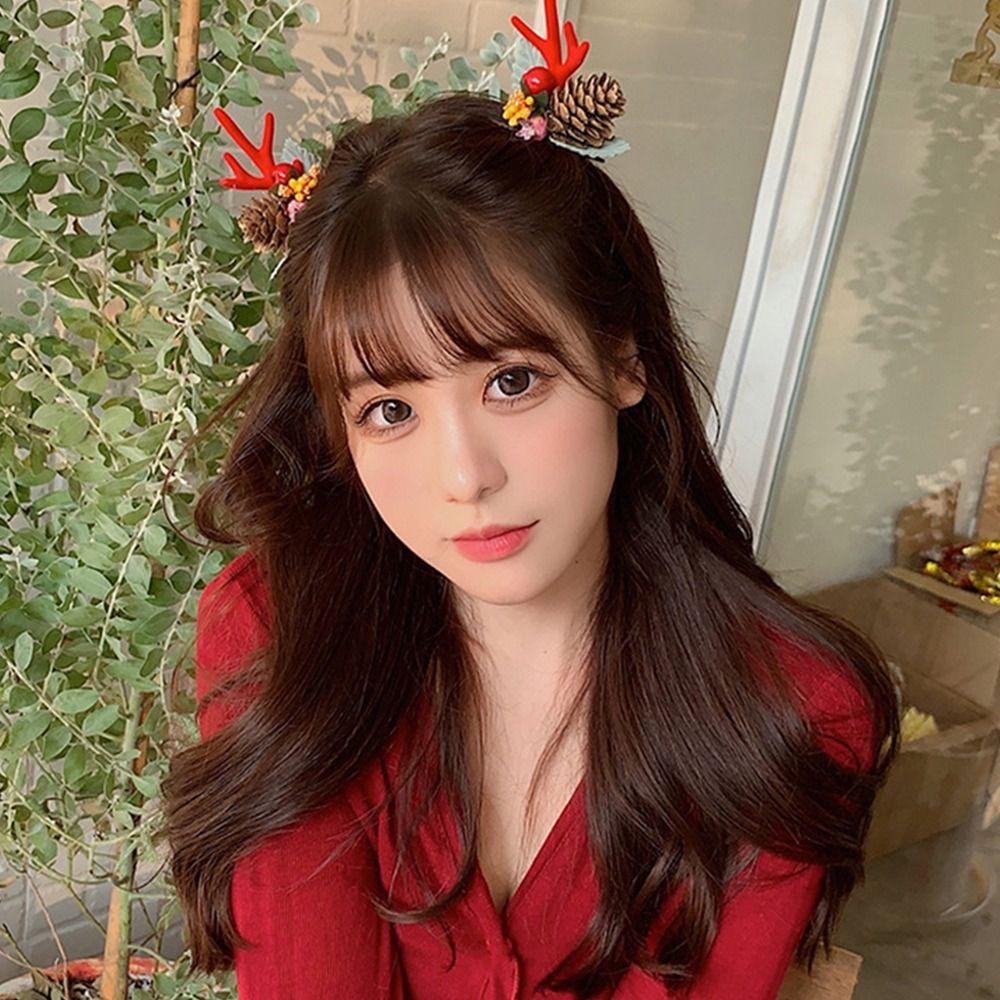 Kẹp Tóc Hình Cây Nấm Giáng Sinh Phong Cách Hàn Quốc Độc Đáo