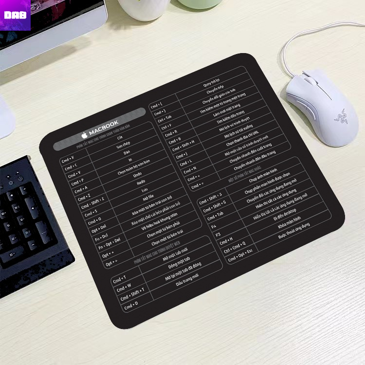 Lót Chuột Phím Tắt Công Thức Văn Phòng Chất Liệu Cao Su