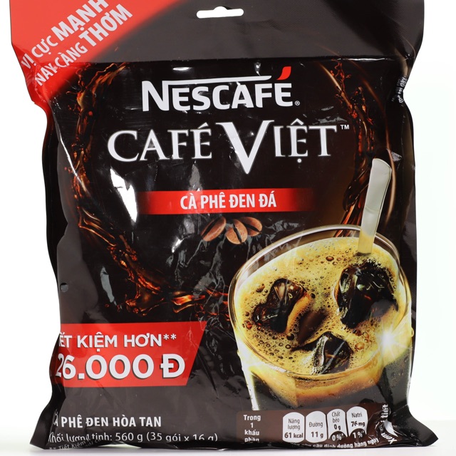 cafe việt cafe đen đá bịch 35 gói x 16g